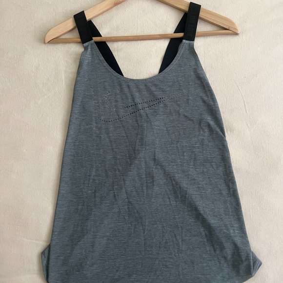Nike DryFit Tank, Gray, Size M - Picture 4 of 5